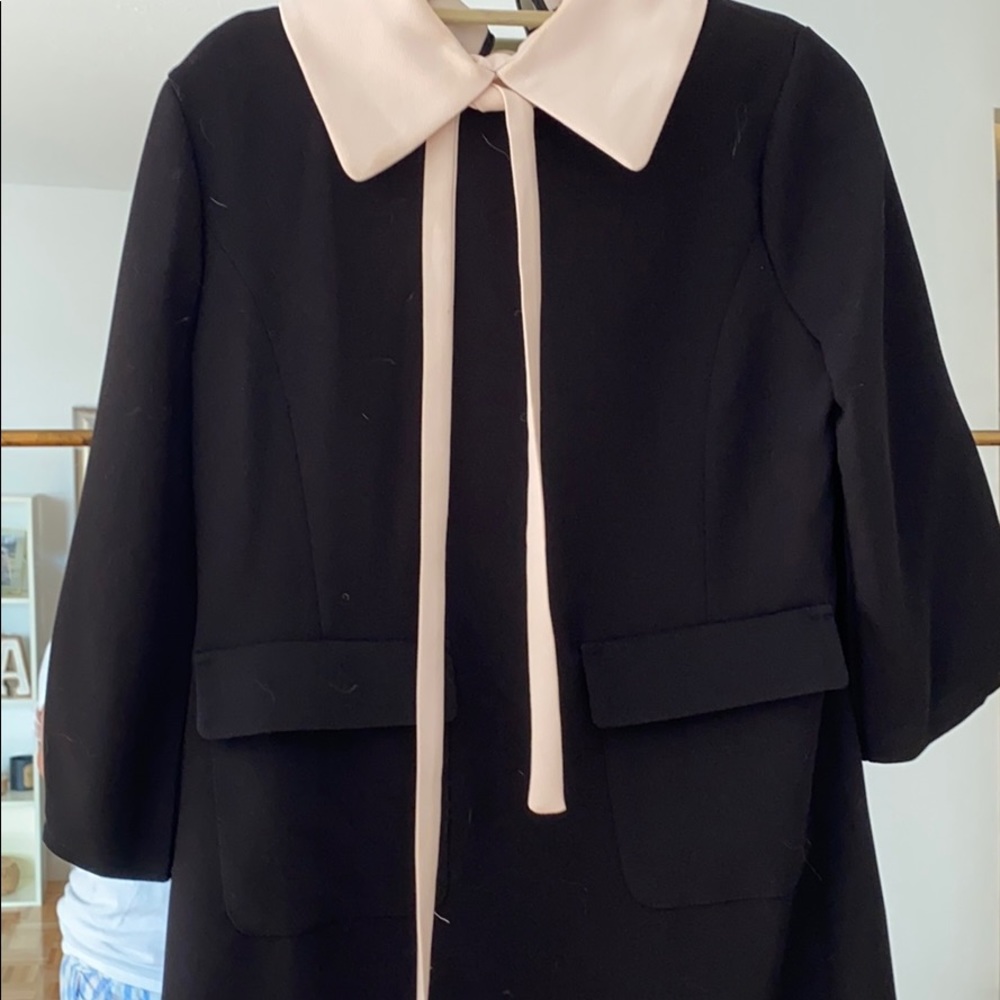 Storets black dress with cream collar. Size S